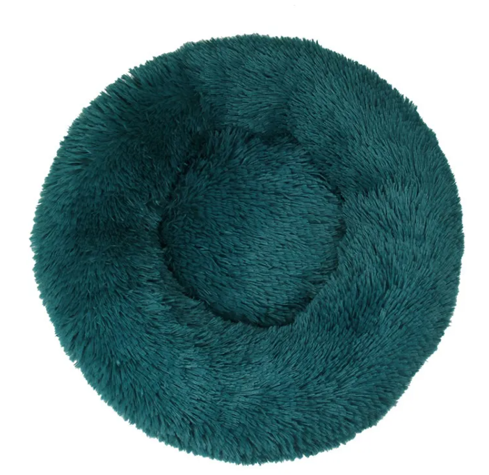Calming Round Dog Bed for Anxiety helping dogs sleep deeply and calmly