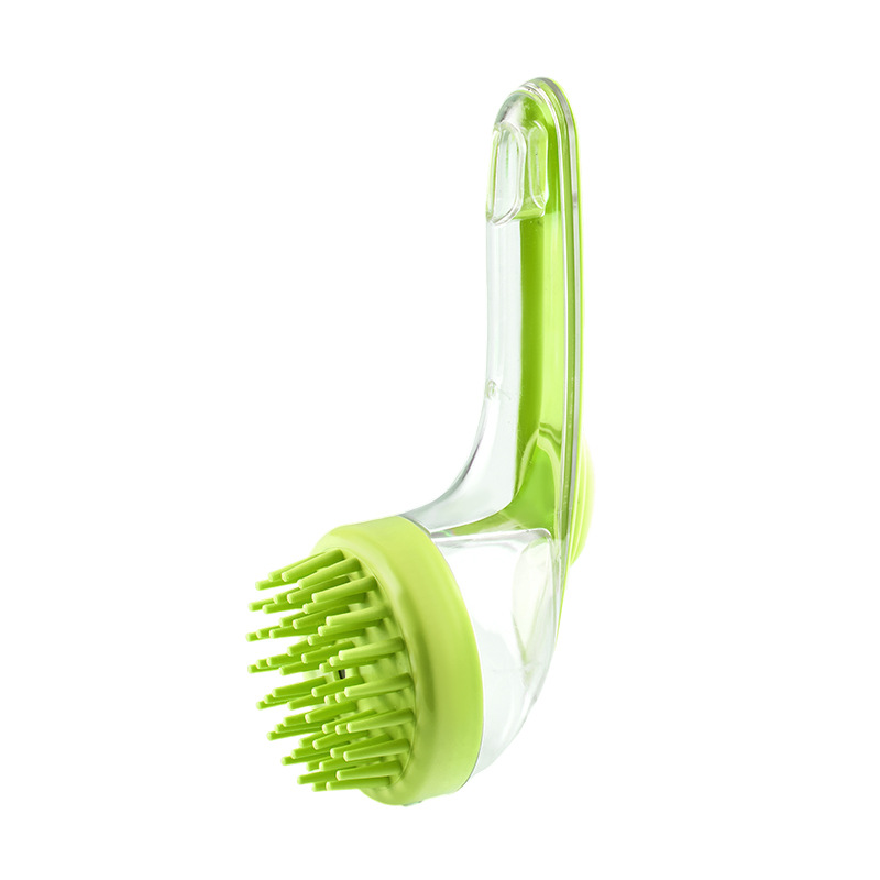 Easy grip Dog Bath Brush Shampoo Dispenser for better control