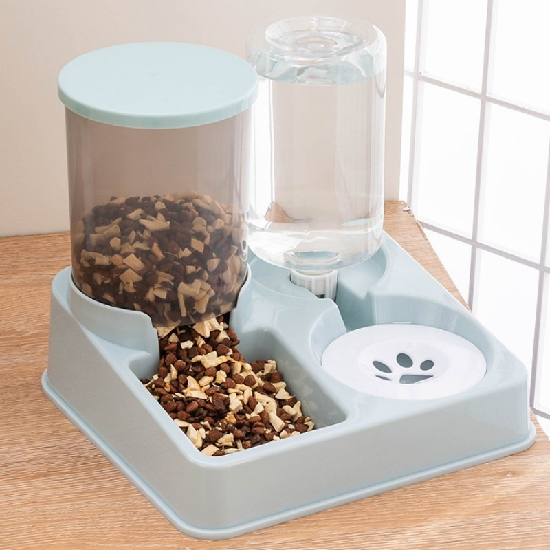 Automatic Pet Feeder and Water Dispenser clean dual bowl design