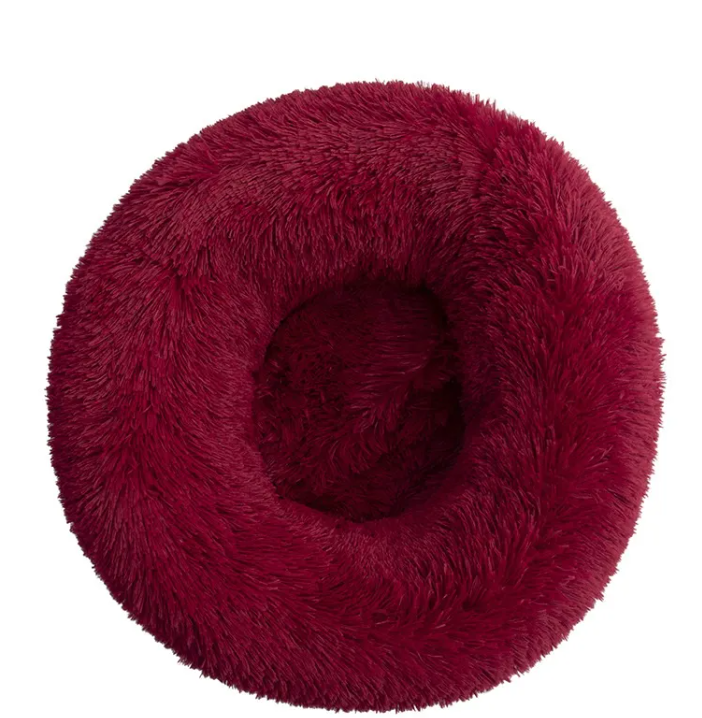 Calming Round Dog Bed for Anxiety helping reduce pet stress