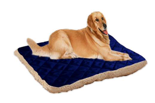 Dog lying on Pet Cooling Mat staying cool in hot weather