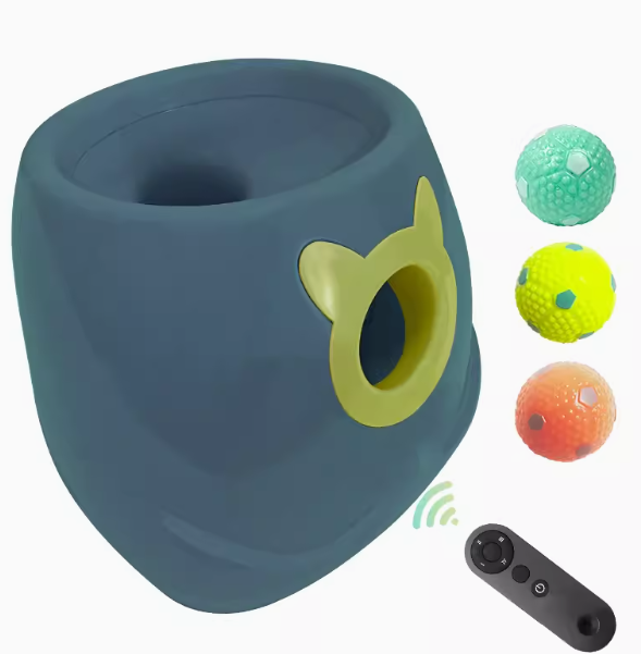 Dog Tennis Ball Launcher Set launching ball outdoors