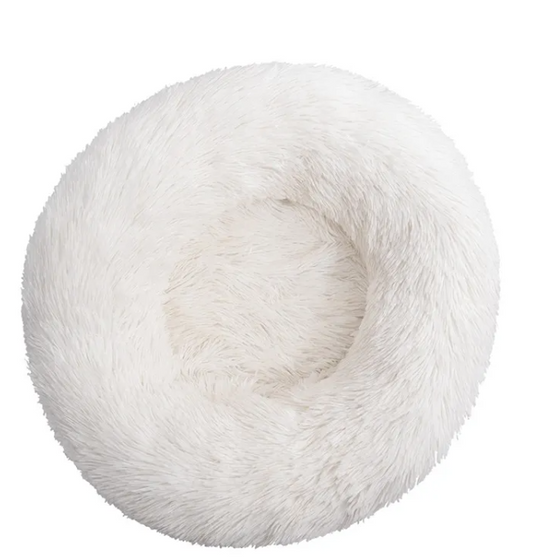 Calming Round Dog Bed for Anxiety soft donut pet bed
