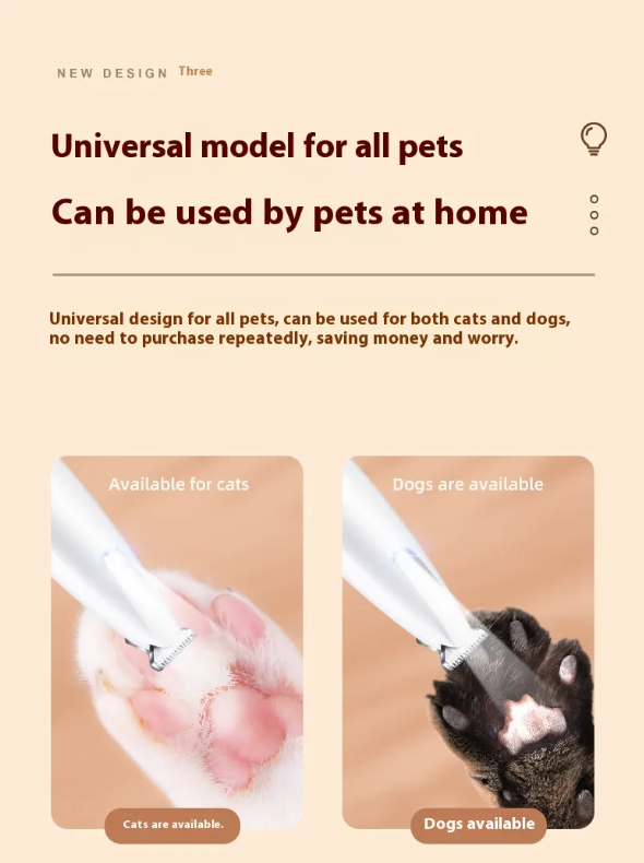 LED Dog Nail Trimmer rechargeable pet care device